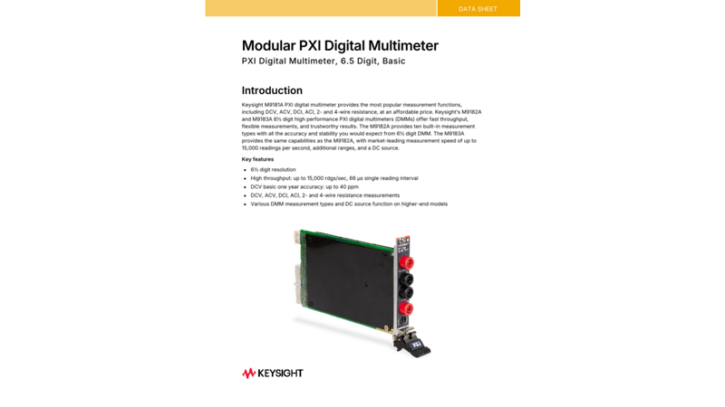Modular PXI Digital Multimeter